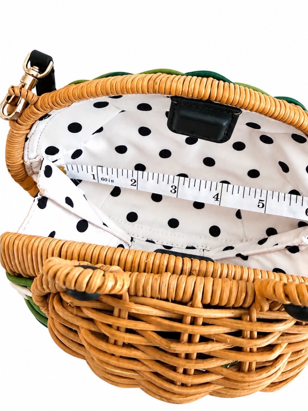 NWOT Rare Kate Spade Frog Wicker Crossbody Bag | Novelty Collectible | Never Use - Picture 2 of 3